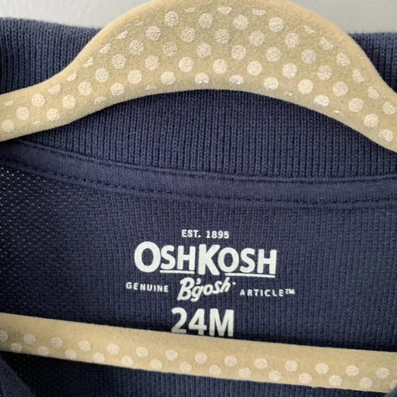 OshKosh B'gosh Baby Boys' Polo Bodysuit Navy | 24 Months - Picture 4 of 5
